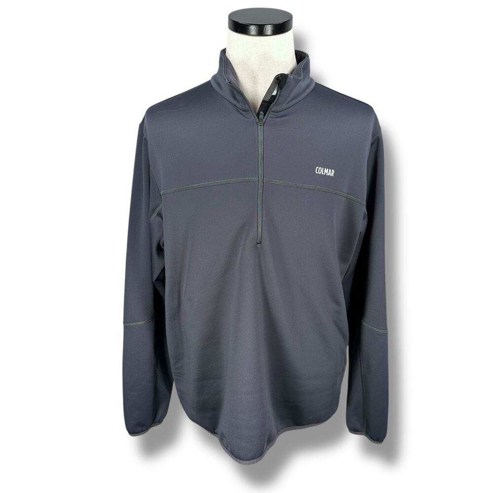 Colmar Half‎ Zip Ski Fleece Sweatshirt Men's 2XL XXL Gray Long Sleeve Pullover